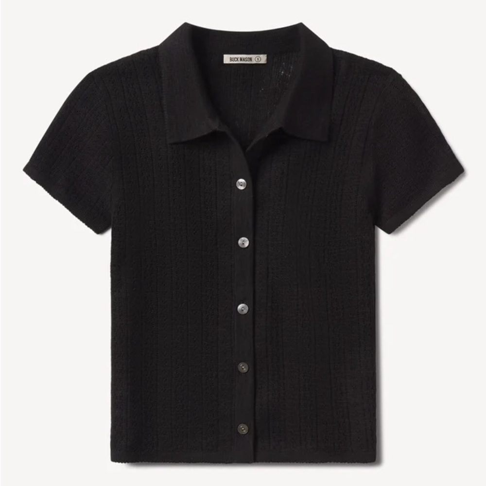 Buck Mason Coastal Linen Pointelle Polo